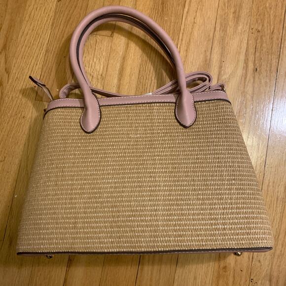 Kim Rogers Womens Wicker Straw Satchel Shoulder Purse Crossbody Bag Brown Boho - Picture 12 of 16